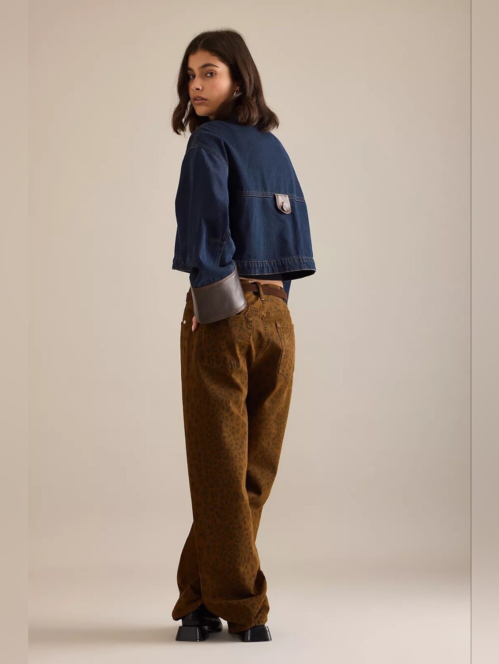 Anthropologie Pilcro Cuffed Crop Denim Jacket BNWT XL - Picture 2 of 7